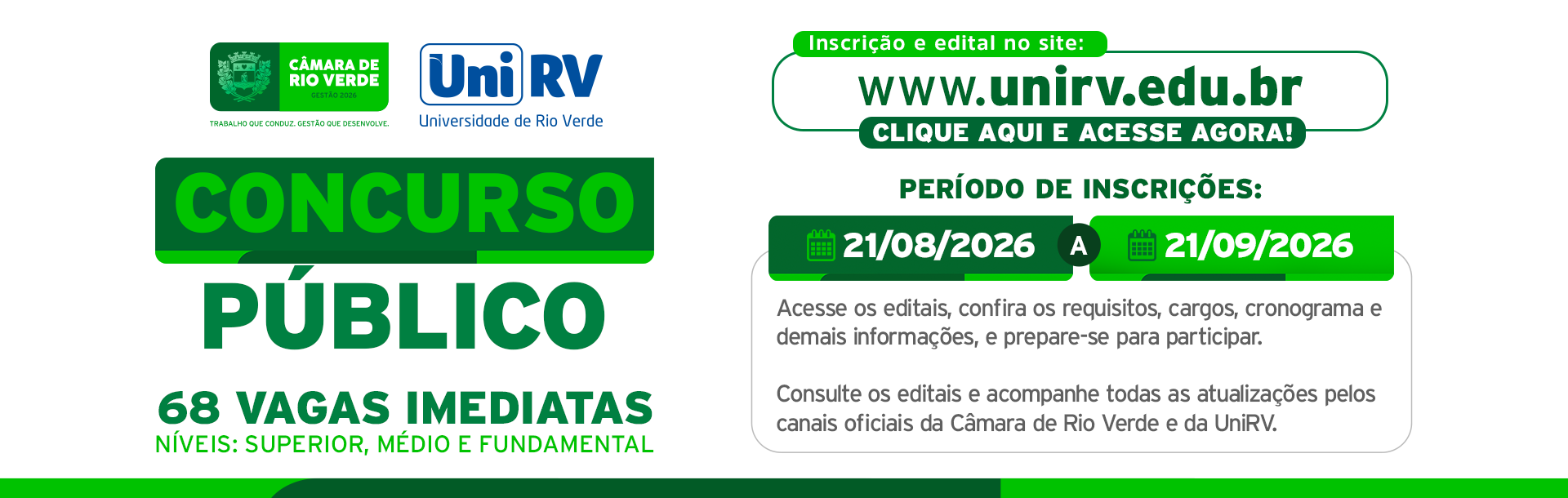CONCURSO PÚBLICO – EDITAIS N 01 E 02/2026