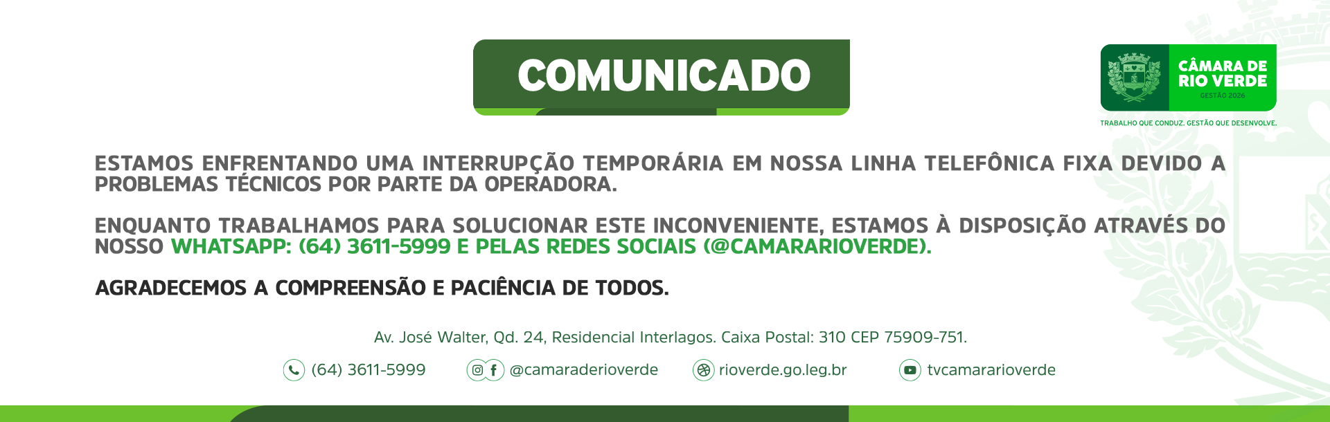 COMUNICADO TELEFONE